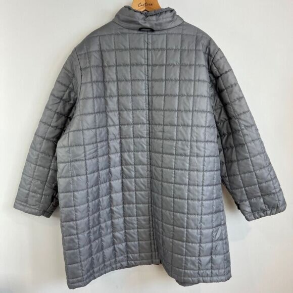Woman Within Women's Size 26/28 2X Plus Grey Quilted Full Zip Jacket Coat - Picture 9 of 14